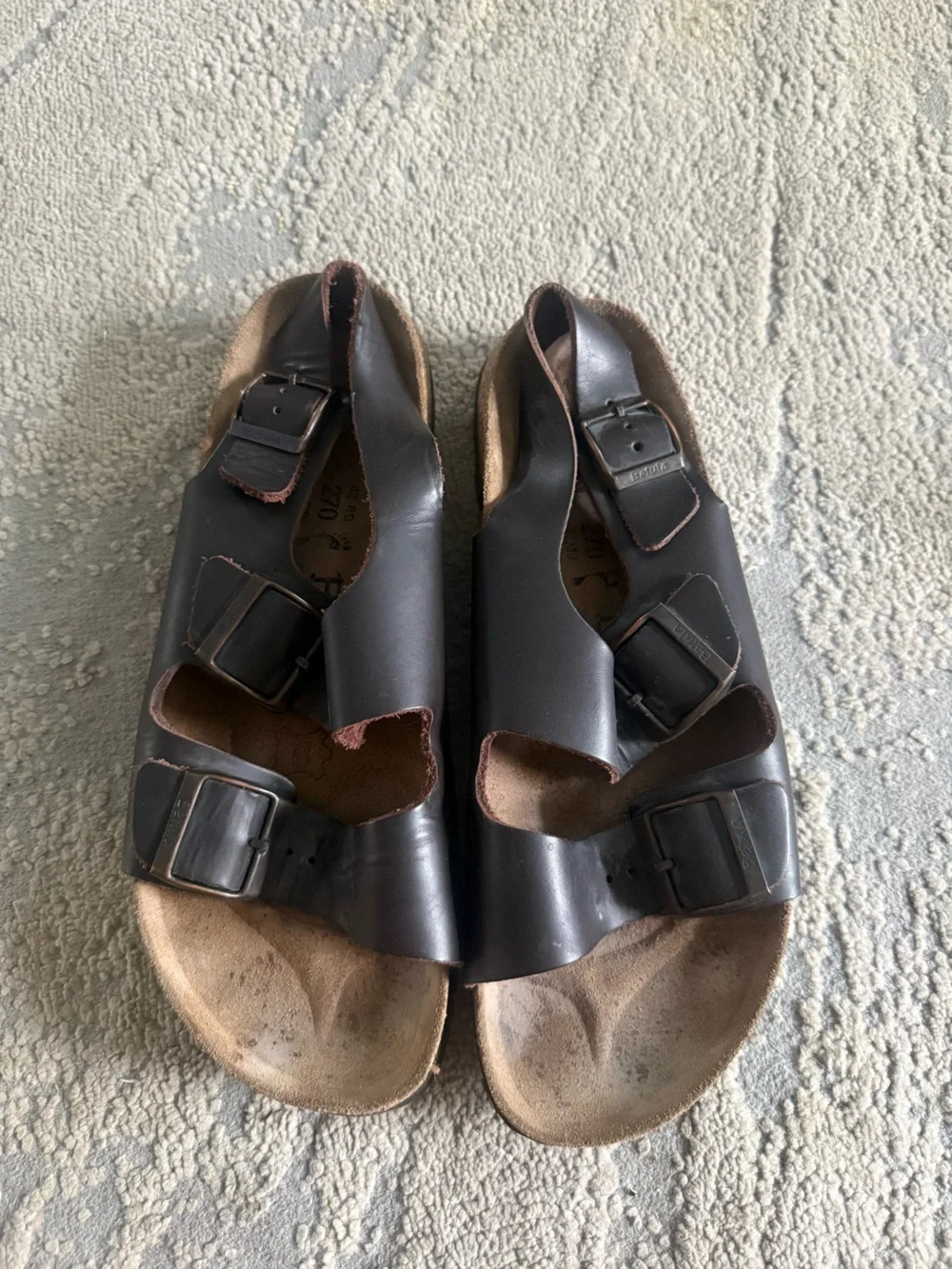 Birkenstock Betula dark brown leather Milano sandals strappy Men’s 9